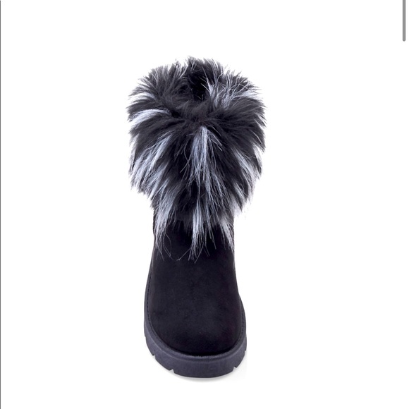 New Glam Faux Fur Collar Booties - Picture 2 of 4